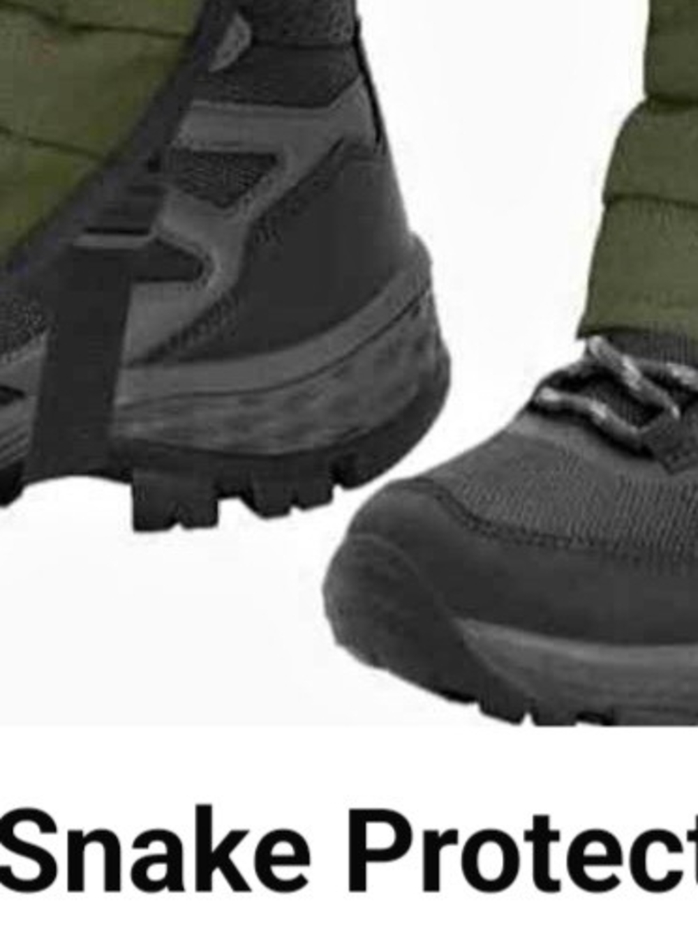Unisex Black Snake-Proof Outdoor Covers For Your Boots - Secure Trail Support
